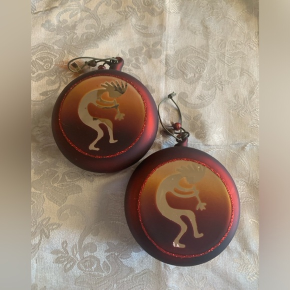 Other - Vintage Pair of Kokopelli Glass Ornaments